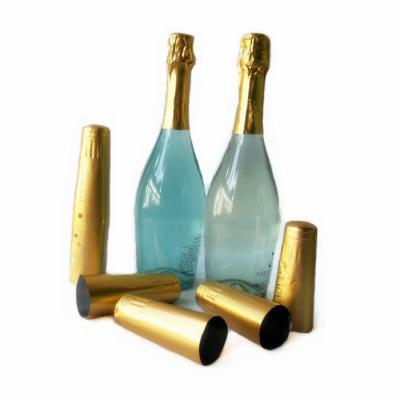 China Glass Wine Bottle Shrink Caps Gold Black PVC Shrink Capsules SGS for sale