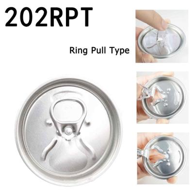 China Silver Color 200 Easy Open End Aluminum Can Lids For For Soda Pop Cans for sale