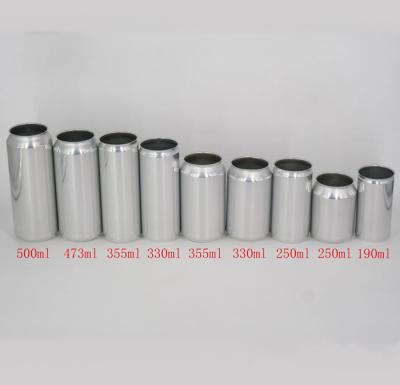 China Standard 250Ml Aluminum Beverage Cans Metal Easy Open Beer Cans For Soft Drinks for sale