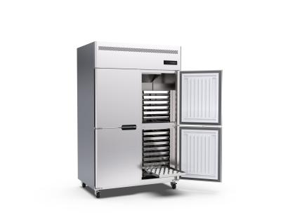 China 30 Trays 220v Commercial Upright Freezer Stainless Steel Upright Chiller 4 Door for sale