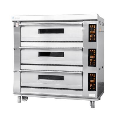 China Yasur Bakery Deck Oven 3 Deck 6 Tray Baking Bread For 40X60cm Trays for sale