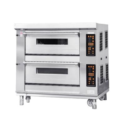 China Modular 6 Tray 40x60 Bakery Gas Deck Oven With Steam Stone for sale