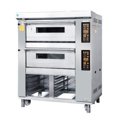 Chine 2 plate-forme 4 Tray Bakery Deck Oven 40X60cm pour la cuisson de pizza de biscuit de gâteaux de pain à vendre