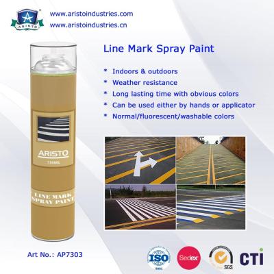 China Acrylic Aerosol Line Mark Floor / Road Marking Spray Painting 750ml Weather Resistance for sale