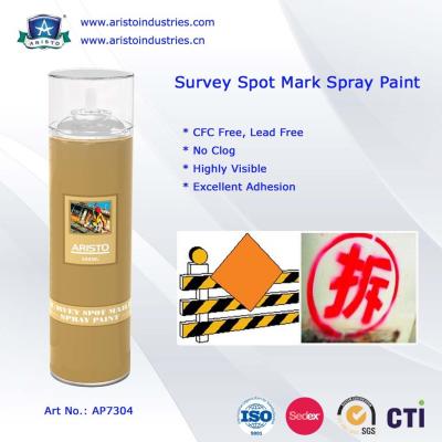 China High Visibility Marking Spray Paint No Clog Survey Spot Aerosol Survey Marking Paint 500ml for sale