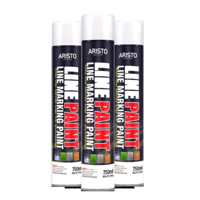 China Aristo 750ml Line Marker Paint Aerosol Can Line Marking Spray Paint For Road for sale
