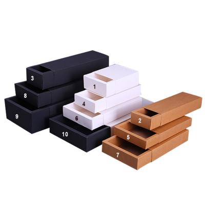 China Biodegradable Custom Printed Small Packaging Sliding Soap Kraft Paper Drawer Box for sale