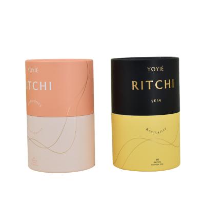 China Eco Friendly Recycled Materials Cylinder Packaging Paper Box For Tea/Herb/Coffee Packaging for sale