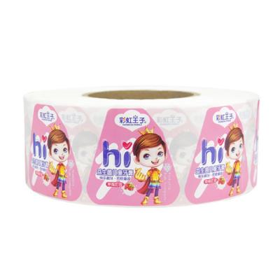 China Customized Self Adhesive Food Label Food Dried Fruit Transparent PVC Sticker Coil Heat Sensitive Label for sale