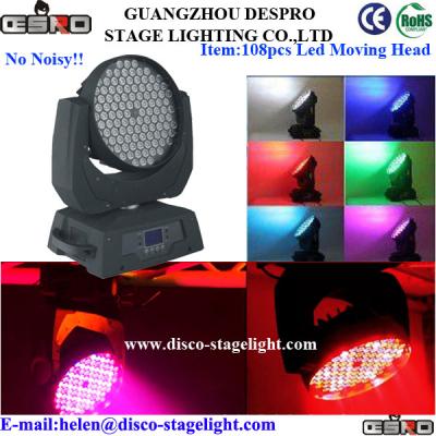 China RGBW 108pcs 1W/3W Led Moving Head Wash Light No Noisy PCB Board for sale