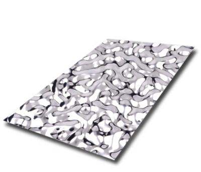 China Mirror Plate Water Ripple Stainless Steel Sheet For Ceiling for sale