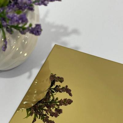China Ss304 pvd coating Gold Mirror Stainless Steel Sheet Decoration Plate for sale
