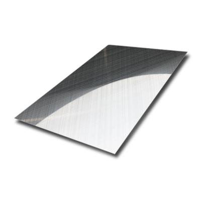 China Silver Mirror Cross Hairline Stainless Steel Sheet 1219x2438mm Plate for sale