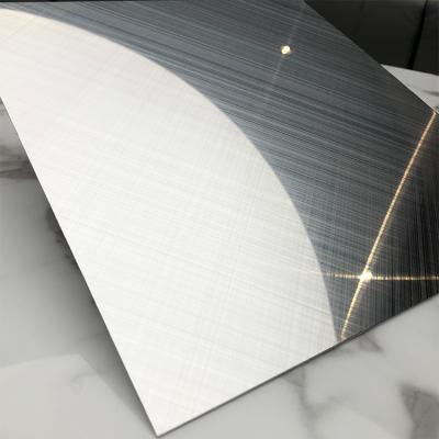 China Silver Mirror Cross Hairline Stainless Steel Sheet 1219x2438mm Plate for sale