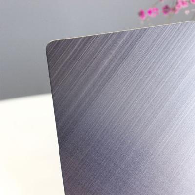 China Grey Cross Hairline Stainless Steel Sheet Four Feet Metal Plate for sale