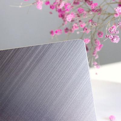 China Grey Cross Hairline Stainless Steel Sheet Four Feet Metal Plate for sale