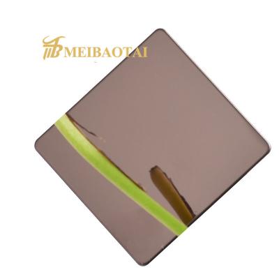 China Gold Mirror Coloured Stainless Steel Sheet GB Certified With 10C PVC Film for sale