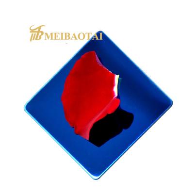 Chine Plat de décoration de feuille coloré par miroir 0.8mm bleu de l'acier inoxydable SS304 201 à vendre