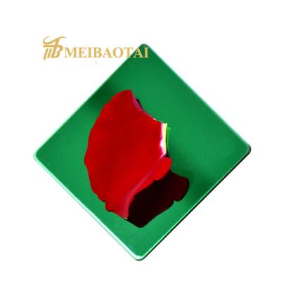 China 4*8ft Green Mirror SS Colour Sheet Decoration Stainless Steel Color Plate 2.0mm for sale