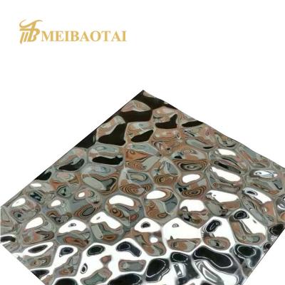 China Decorative Water Ripple Stainless Steel Sheet DIN Standard 3m Length for sale