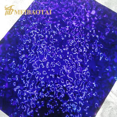 China PVD Purple Coated Water Ripple Stainless Steel Sheet For Ceiling for sale