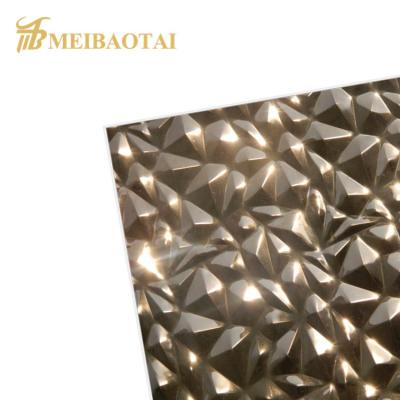 China Embossed Stainless Steel Pvd Sheets 1219 X 2438mm Size Triangle Pattern for sale