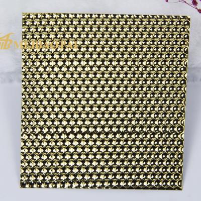 China Hexagon Gold Plated Stainless Steel Sheet 10ft Length TISCO Material for sale