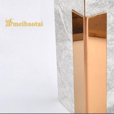 China 3048MM Length Stainless Steel Tile Trim Profiles Gold Mirror for sale