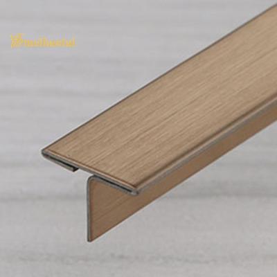 China PVD Bronze Coated  Stainless Steel Edging Strip For Tiles T20 X 3048mm for sale