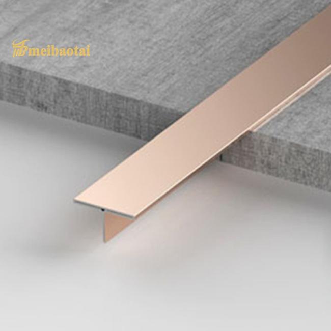 Close-up view of rose gold PVD coating on trim