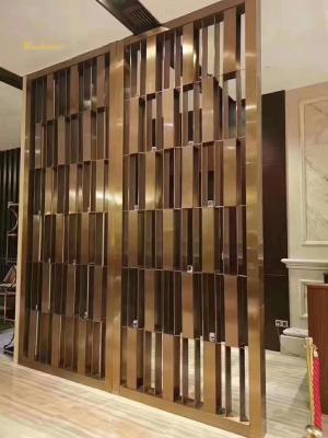 China Gold Decorative Metal Privacy Screens 30mm Thickness ODM Available for sale