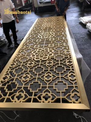 China 20mm Room Divider Stainless Steel Laser Cutting With Flower Pattern for sale