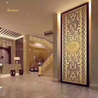 China 8mm 201 Stainless Steel Partition Room Divider Decorative Screen Panels for sale