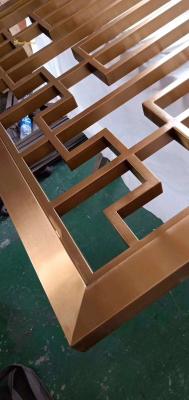 China Rose Gold  SS201 Steel Frame Room Divider EN Standard PVD Coating for sale