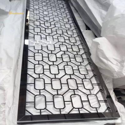 China Tabique de acero inoxidable 201, divisores decorativos de la pared del metal del PVC del laser en venta