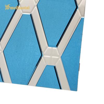 China Rhombus 0.6 Mm Stainless Steel Sheet 8x4 Stamped LISCO Material for sale