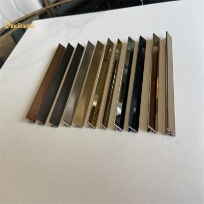 China Decorative Profile T Shaped Decorative Metal Tile Trim 2440mm Length for sale