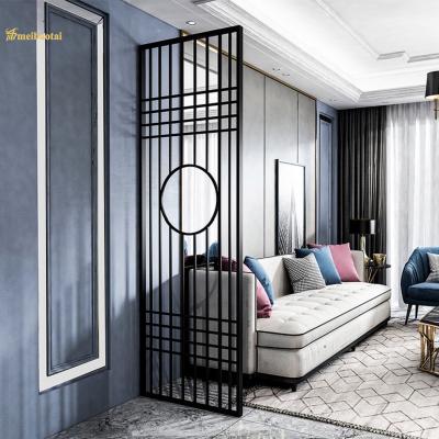 China Black Color Style Metal Room Divider 201 Stainless Steel for sale