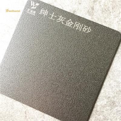 China Grey Sandblasted Decorative Stainless Steel Sheet 2000mm Length for sale