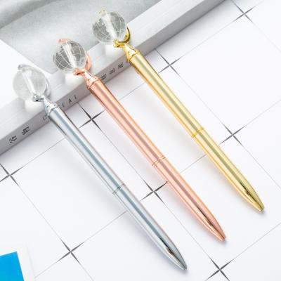 China 2022 Style Creative Globe Pen with Custom Metal Logo and Heat Sensitive Erasable Ink for sale