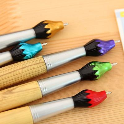 Chine École de bureau Calligraphie chinoise Brush Shape Mental Bois bleu encre plume à bille à vendre