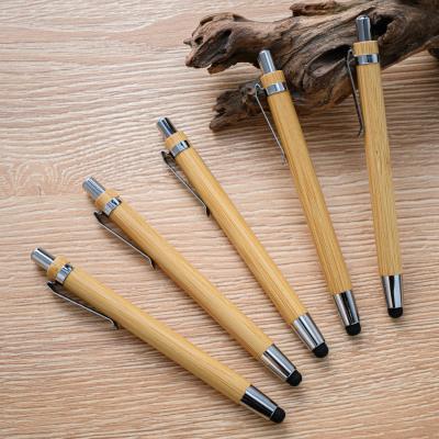 Китай Custom LOGO Экологически чистые бамбуковые гелевые шариковые ручки Бамбуковые ручки стираемые продается