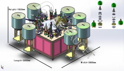 Chine RTAF-CA003-H- Machine d'assemblage automatique de la bobine du robinet à pieds élevés à vendre