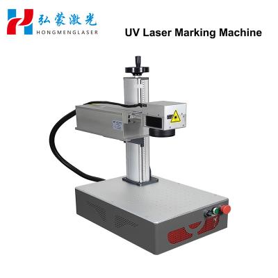China Desktop UV Laser Marking Machine Portable 3W 5W For Glass Plastics 355nm Air cooling for sale