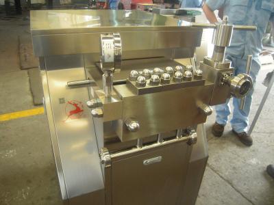 China 25Mpa Two Stages Milk Homogenizer Machine Splash Lubrication for sale