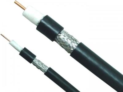 China 75 cable coaxial del ohmio RG500 para el sistema del CCTV que trenza el cable coaxial de CATV en venta