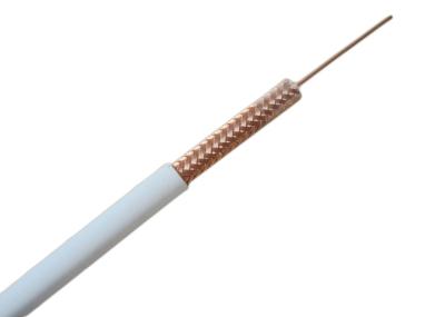 China Flexible 75 ohm CATV Coaxial Cable , RG59 Standard Quad Shield Coaxial Cable for sale