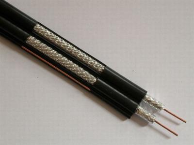 China Dual RG6 Coaxial Cable for CATV and MATV , PVC Jacket 75 ohm Video Cable for sale