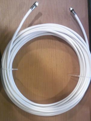 Chine Tressage conforme de veste de PVC de Rosh de câble coaxial de liaison de bouclier du quadruple RG6 de connecteur de F double à vendre