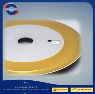 China Golden Coated Polished Circular Slitter Blades Paper Cutting Slitter 92.5HRA for sale